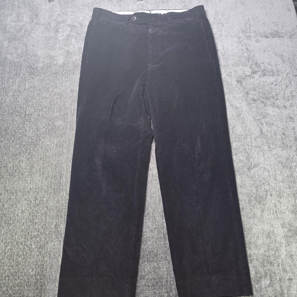 Incotex Brando Cashmere Cotton Corduroy Trousers Cashco Pants Navy Blue Size 34 - Picture 1 of 14
